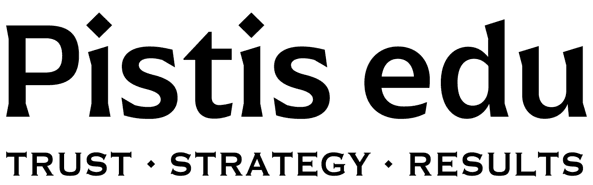 Pistis Edu - TRUST · STRATEGY · RESULTS 로고